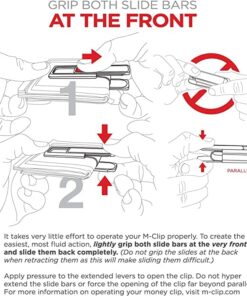 M-Clip Money Clip - Minimalist Slim Wallet Alternative for Front Pocket Carry - Cash and Credit Card Holder for Men Black 17 61u7qIU9xL