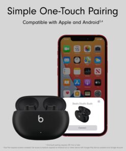 Beats Studio Buds - True Wireless Noise Cancelling Earbuds - Compatible with Apple & Android, Built-in Microphone, IPX4 Rating, Sweat Resistant Earphones, Class 1 Bluetooth Headphones - Black Without AppleCare+ 31 61u8rnMv8YL