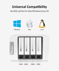 TERRAMASTER D4-300 USB 3.1(Gen1) Type-C Storage External Hard Drive Enclosure Hot Swappable (Diskless) 27 61u9FlsPtEL