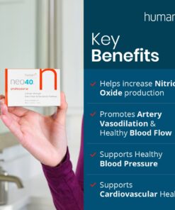 Neo40 Professional - Nitric Oxide Booster with Methylfolate - Natural Blood Pressure Supplement - May Help Support Healthy Blood Pressure, Circulation and Cardiovascular Health - 60 Tablets 15 61u9L3xTzYL