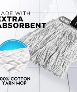 Fuller Brush Wet Mop Head – Absorbent & Professional Quality Cotton Yarn Floor Cleaner Fuller Wet Mop Replacement Head 12 61u9pDZ47L 3