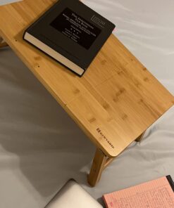 Laptop Desk Nnewvante Table Adjustable Bamboo Foldable Breakfast Serving Bed Tray w' Tilting Top Drawer 21.6" 73 61u9vUSTs4L