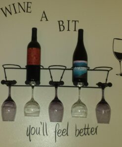 Blinggo WINE A BIT you'll feel better Quote Letter Wall Sticker Decal Home Arts Dinning Kitchen Lounge Decor Wall Decoration 22''X10'' Black 24 61uB6lfllNL
