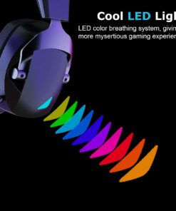 Acinaci Wireless Gaming Headset with Detachable Noise Cancelling Microphone, 2.4G Bluetooth - USB - 3.5mm Wired Jack 3 Modes Wireless Gaming Headphones for PC, PS4, PS5, Mac, Switch, Phone, Tablet Black 31 61uC8SExdIL