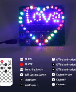 IS DIY Electronics Projects Soldering Practice, Heart Love LED Lights Kit, Remote Control RC Circuit Assemble DIY Soldering Kit No Case 35 61uCl7xfgiL