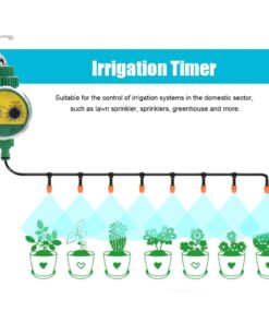 Dioche Garden Irrigation Timer, Single Outlet Automatic Water Faucet Hose Timer Ball Valve Allow Connected Irrigation System Green 16 61uEcvYC6CL