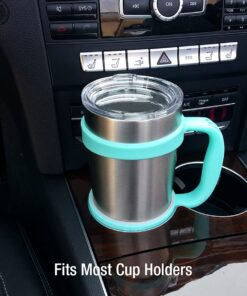 F-32 Handle - 19 COLORS - 20oz Size - Compatible with 20 Oz YETI Tumbler Travel Mug - BPA FREE (20OZ, SEAFOAM BLUE, 1 Count (Pack of 1)) 20ozSeafoam Blue 20.0 ounces 23 61uEiKv9nZS