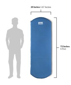 Fox Outfitters Comfort Series Self Inflating Camp Pad - Perfect Foam Sleeping Pads for Camping, Backpacking, Hiking, Hammocks, Tents (Regular) 11 61uJqXO7iqL
