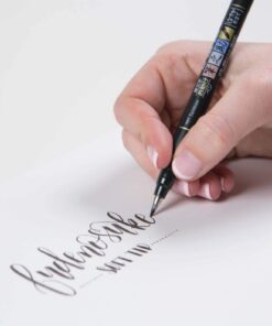 Tombow 62038 Fudenosuke Brush Pen, 2-Pack. Soft and Hard Tip Fudenosuke Brush Pens for Calligraphy and Art Drawings 2 Count (Pack of 1) Black 26 61uK KoIogL