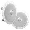 Pyle 8” Ceiling Wall Mount-Pair Of 2-Way Midbass Woofer Speaker Directable 1” Titanium Dome Tweeter Flush Design W/ 55Hz-22kHz Frequency Response & 300 Watts Peak Easy Installation- Pyle PDIC80,White Speakers