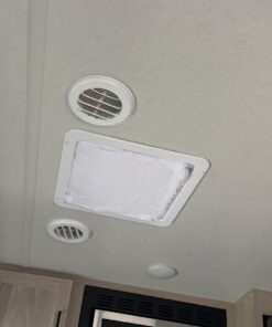 Camco Camper/RV Vent Insulator and Skylight Cover | Features 3 Layers to Reduce Heat Transfer & Increase A/C Efficiency | Fits Standard 14” Travel Trailer/RV Roof Vents (45192), Multicolor, 14" x 14" 41 61uMJdz iyL