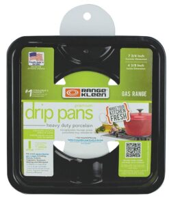 Range Kleen P400 Black Porcelain Square Style I Gas Drip Pan 7.75 Inches 8 61uO7lI05gL