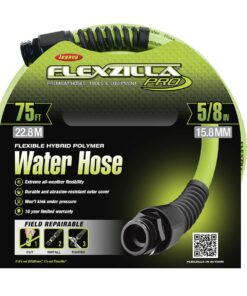 Flexzilla Pro Water Hose with Reusable Fittings, 5/8 in. x 75 ft., Heavy Duty, Lightweight, Drinking Water Safe, ZillaGreen - HFZWP575-E 5/8" (inches) x 75' (feet) 5 61uObaD17ML