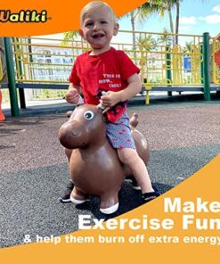 Alternative view of WALIKI Bouncy Horse Hopper Toy | Hopping Pony for Toddlers | Baby First Birthday Gift 18 Month 1 2 3 Year Old | Benny The Jumping Bull Inflatable Brown