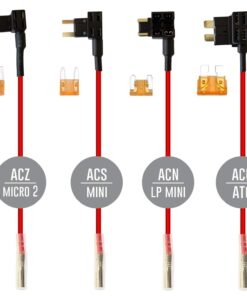 NUNET 15ft MicroUSB & MiniUSB Hardwire Kit with Mini/LP Mini/ATO/Micro2 Fuse, Micro to Mini/Type-C Adapters, Battery Drain Protection System, 15ft Length Cord for Dash Cameras Micro&Mini 28 61uPszo3nAL