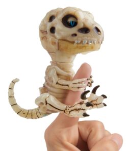 Alternative view of WowWee Untamed Skeleton Raptor by Fingerlings – Gloom (Sand) – Interactive Collectible Dinosaur