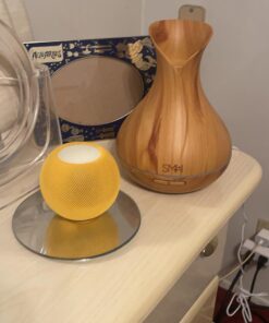 Smart WiFi Wireless Essential Oil Aromatherapy Diffuser - Works with Alexa & Google Home – Phone App & Voice Control - 400ml Ultrasonic Diffuser & Humidifier - Create Schedules - LED & Timer Settings Light Brown 21 61uQPUo6GxL