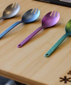 Snow Peak Titanium Spork - 0.6 Oz Anodized Green 25 61uQpOdxL