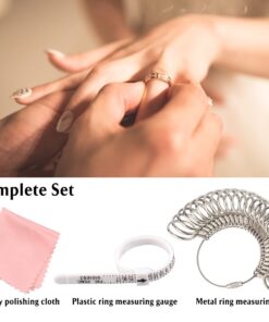 CDBOVID Ring Gauge Tool Ring Stainless Ring on Finger Measuring Ring Tool, Jewelry Sizers Rings Custom Standard Hand Rings Accessories 13 13 61uS1OWEAGL