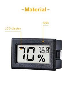Pgzsy 12 Pack Mini Small Digital Electronic Temperature Humidity Meters Gauge Indoor Thermometer Hygrometer LCD Display Fahrenheit (℉) for Humidors, Greenhouse, Garden, Cellar3 21 61uUUErITeL