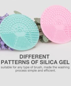 Alternative view of fantcen Make-up-Pinsel von Silikon Pinsel Reinigung Matte Pinsel Scrubber Board Tragbarer Mini Pad für Kosmetik Body Paint Set of 2 (Pink & Grün)…
