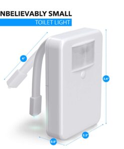 LumiLux Toilet Light with Motion Detection Sensor - 16-Color LED Bathroom Toilet Bowl Light (White) 1 Pack 33 61uVQFx64L