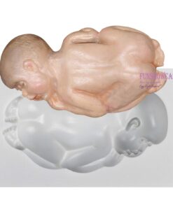 Alternative view of Funshowcase Large Sleeping Baby Silicone Mold for Cake Decoration Candy Soap Making Large 3.7x1.7inch