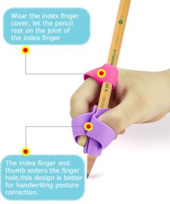 Firesara Pencil Grips, Ergonomic Rainbow Pencil Grips for Kids Handwriting, Pencil Grip Posture Correction Training Writing Aids Claw for Adults Preschoolers Students Special Needs(12Pcs) 13 61uWBWXB37L