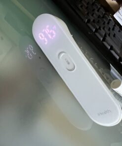 iHealth No-Touch Forehead Thermometer, Infrared Digital Thermometer for Adults and Kids, Touchless Baby Thermometer, 3 Ultra-Sensitive Sensors, Large LED Digits, Quiet Vibration Feedback, Non Contact White 45 61uXLSpQnVL