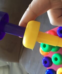 Skoolzy Montessori Sensory Pegboard 33 Piece Set - Develop Sensory Play Occupational Therapy STEM Learning Educational Toys for Kids 2+ - Includes Foam Board, Lacing String, Dice, Storage Bag, eBook Peg Set with Foam Board 37 61uXtrhsNnL