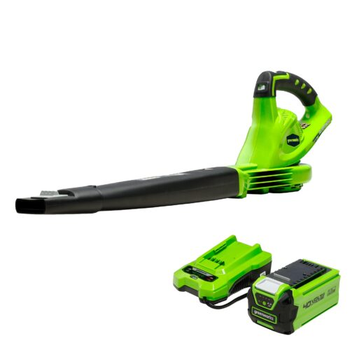 Greenworks 40V (150 MPH / 130 CFM) Cordless Leaf Blower, 2.0Ah Battery and Charger Included Sweeper (2.0Ah)