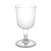 Party Essentials Disposable Hard Plastic Two Pieces Wine Glasses, 40-Count, 5.5-Ounce, Clear 40 Count (Pack of 1) 5.5 oz glass 15 61uhAhFusML
