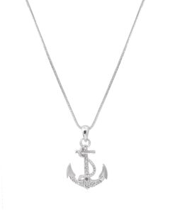 Spinningdaisy Silver Plated Crystal Sea Anchor with Rope Necklace 7 61uhgRT6CL