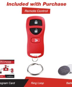 KeylessOption Keyless Entry Remote Control Car Key Fob Replacement for KBRASTU15, CWTWB1U733-Red Red 14 61uiJ4DjY0L