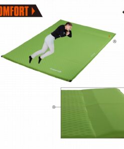 KingCamp Sleeping Pad, Double/Single Self Inflating Mat Air Mattress for Camping, Lightweight Compact Foam Pads for Outdoor Backpacking Tent Traveling Hiking, Built-in/Detached Pillows & Storage Bag Green 12 61uifArVq L
