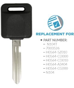 Keyless2Go Replacement for New Uncut Transponder Ignition 46 Chip Car Key for Select Maxima Rogue Sentra Altima Vehicles That Use NI04T Key (2 Pack) 7 61ujMF7DbUL