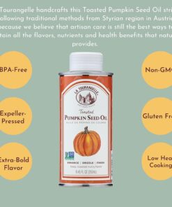 La Tourangelle, Toasted Pumpkin Seed Oil, Great for Cooking, Salad Dressings, Pastas, and Spreads - Health and Beauty Oil, 8.45 fl oz 8.45 Fl Oz (Pack of 1) 24 61uk4IGoLkL