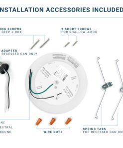 PARMIDA (12 Pack) 5/6 Inch Dimmable LED Disk Light Surface Flush Mount 15W, UL Listed, Recessed Retrofit Ceiling Lights, Energy Star, Installs into Junction Box Or Recessed Can,1050lm - 3000K 3000k (Soft White) 27 61ukqf1 cdL