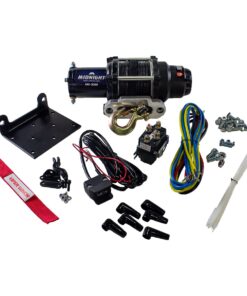 MotoAlliance UTV/ATV 3000lb Winch Kit - 1.1 HP 50 feet Black Synthetic Winch Rope for Off Road Trailer Towing - VIPER Midnight Waterproof Winch 3000 10 61ulA1dIQ6S