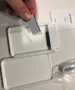 ORICO 2.5 inch USB C Hard Drive Enclosure USB 3.1 Gen 1 to SATA III External Hard Drive Case for SSD HDD 9.5 7mm Tool-Free with UASP, White (25PW1-C3) ORICO-25PW1-C3-WH 29 61umCeHIFJL