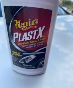 Meguiar's PlastX Clear Plastic Polish, Fast & Easy Plastic Restorer for Headlights, Taillights, Soft Top Windows, and More, Remove Scratches, Cloudiness, Yellowing, and Oxidation, 10 oz. 56 61umkd0rkgL