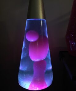14.5-Inch Silver Base Lava Lamp with Purple Wax in Blue Liquid - 2118 Purple/Blue 24 61unNXQbqqL