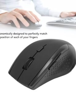EBTOOLS 2.4GHz Wireless Optical Mouse,Ergonomics Battery Powered 6 Key Wireless Mouse with USB Receiver for PC Laptop Desktop for Windows for Vista 13 61up0F6 XEL
