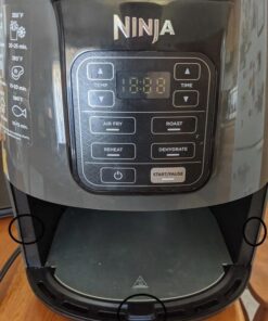 Ninja AF101 Air Fryer that Crisps, Roasts, Reheats, & Dehydrates, for Quick, Easy Meals, 4 Quart Capacity, & High Gloss Finish, Grey 54 61uqgogA8zL