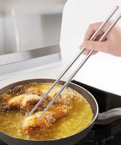 MyLifeUNIT Extra Long 14 Inch Japanese Hot Pot Chopsticks, Stainless Steel Cooking Frying Noodle Chopsticks (3 Pairs Set) 13 61utVqhvSfL