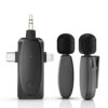 IMAXTOP Wireless Lavalier Microphone,Professional Microphones for iPhone Android Camera,2.4G Ultra-Low Delay Lapel Mic with Noise Reduction-3 in 1 Mini Mic for Recording,Live Streaming,YouTube,TikTok Black