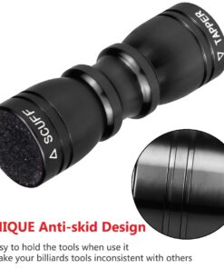 Alternative view of SelfTek 1Pc Snooker and Pool Cues Tips Bowtie 3 in 1 Tip Tool with Tapper Scuff and a Tips Pick… black