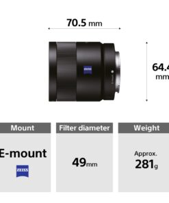 Sony 55mm F1.8 Sonnar T FE ZA Full Frame Prime Lens - Fixed Base 45 61uxSPZRJsL