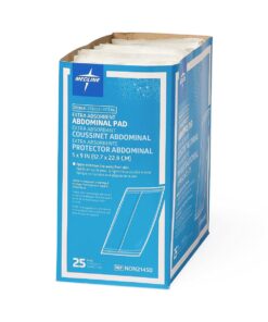 Medline Medline Sterile Abdominal Pad, NON21450H, 5 inch x 9 inch, 2 Packs of 25 Count 5" x 9" 19 61uxafDY9 S