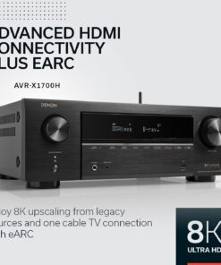 Denon AVR-X1700H 7.2 Channel AV Receiver - 80W/Channel (2021 Model), Advanced 8K HDMI Video w/eARC, Dolby Atmos, DTS:X, Built-in HEOS, Amazon Alexa Voice Control (Discontinued by Manufacturer) 10 61uxk2MVU9L